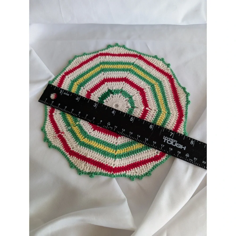 Vintage Pot Holders Trivets Decor Set Of 2 Colorful Hand‎ Made READ